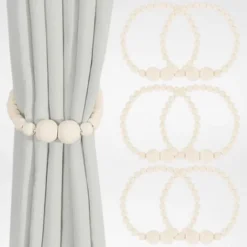 Magnetic Curtain Tiebacks, 6 Pack Curtain Holdbacks for Draperies